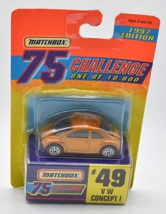 Matchbox Superfast VW Volkswagen Beetle Concept 1 Gold Challenge 1997. #49 - Bild 1 von 2