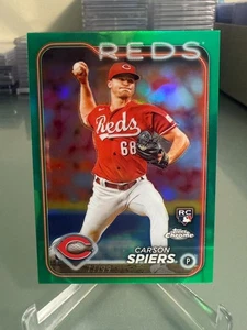 2024 Topps Chrome Green Refractor /99 Carson Spiers #167 Rookie RC - Picture 1 of 2