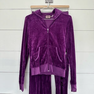 Juicy Couture giacca media donna pantaloni petite rendere felici tutti i giorni Y2K anni 2000 - Foto 1 di 14