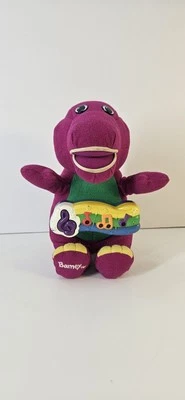 Juguete de peluche Sparkle 'N Sing Barney 2001 de colección con música y luces batería rota Foto 1 de 4