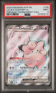 2025 Pokemon SVP EN-SV Black Star Promo Lillie's Clefairy EX #195 PSA 9 - Bild 1 von 2