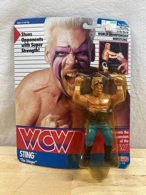 GALOOB 1990 WCW STING THE STINGER FIGURA DE ACCIÓN LUCHA LIBRE CINTURÓN CAMPEÓN - NUEVO Foto 1 de 4
