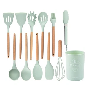 Cookware Spatula Set with Food Grade Material Spatula Utensil Holder Home 12Pcs - Picture 1 of 23