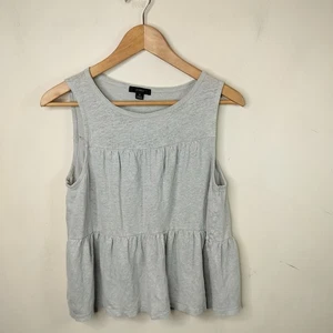 J. Crew Leinen Strick Stufen Tank Top Größe Small Damen Grau - Bild 1 von 10