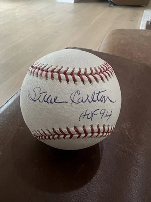 Steve Carlton Signed HOF 94 Inscription Official Major League Baseball (PSA) - Image 1 of 3