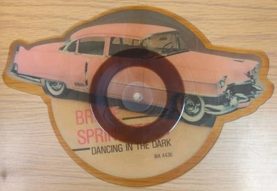 BRUCE SPRINGSTEEN -Dancing In The Dark/Pink Cadillac- Shaped Picture Disc Vinyl - Image 1 of 2