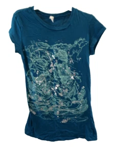 Max Style Damen Small Slim Fit U-Ausschnitt Kurzarm Longline T-Shirt-EUC - Bild 1 von 10