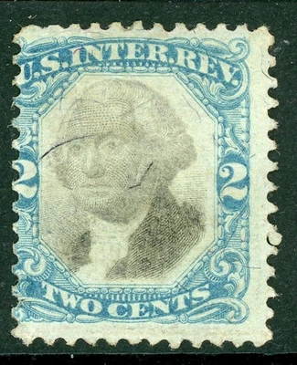 USA 1871 Washington 2¢ Documentary Revenue Sc R104 Mint D696 - Image 1 of 4