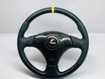 Volante de fibra de carbono TRD para TOYOTA MR-2 SPYDER, CELICA, Supra MK4 JZA80 Foto 1 de 4