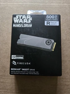 Seagate Beskar Ingot Drive FireCuda PCIe Gen4 NVMe SSD 500GB  Star Wars - Picture 1 of 8
