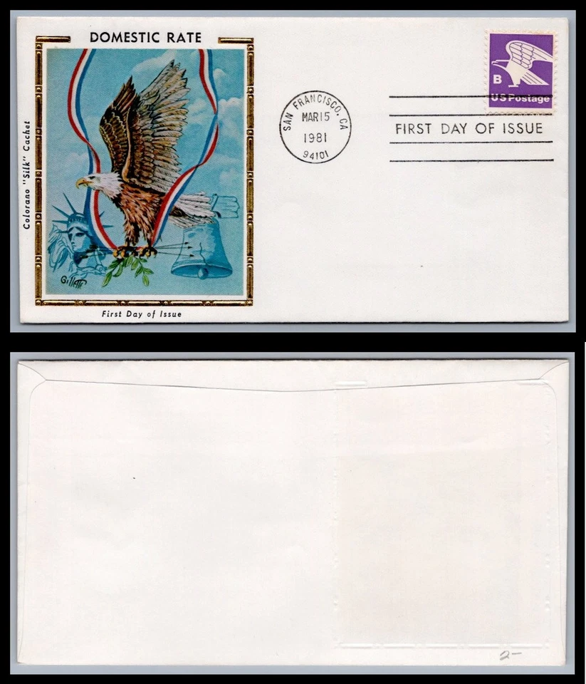 US FDC # 1818 "B" Rate (18c) Eagle  Colorano   1981, 9Q1120 - Image 1 of 1