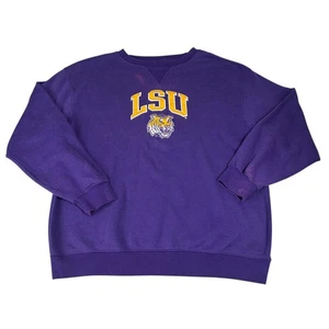 LSU Tigers Sweatshirt Herren lila NCAA College Football Rundhals bestickt - Bild 1 von 10