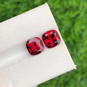 13 Ct (2 Pcs) GIE Certified Natural Burmese Red Ruby Cushion Cut Loose Gemstone - Picture 1 of 4