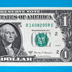 16 August 2008 (B 16082008 C) BIRTHDAY Note $1 One Dollar Bill *UNC* - Picture 1 of 4