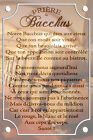 PLAQUE PRIERE VIN BACCHUS OENOLOGIE Alsace Cabernet Sauvignon ALU NEUVE 20X30