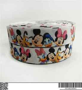 ONLY £1.29 Per Metre... FREE P&P Mickey and Minnie Christmas Ribbon 1" Wide... 