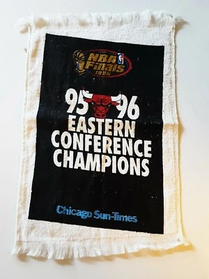1995-96 Chicago Bulls Finales de la NBA Toalla de Apreciación de Aficionados Campeón de la Conferencia Este Foto 1 de 4