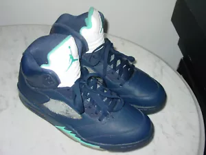 2014 Nike Air Jordan Retro 5 "Pre Grape" Turquoise Shoes! Size 11 Sold As Is! - Picture 1 of 12
