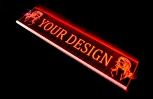 12V Rot LED Cabin Innenleuchte Platte für DAF Lkw Neon Lasergravur Schild - Bild 1 von 3