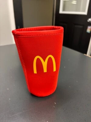 BRAND NEW- McDonald's JAVASOK Koozie Large Red Neoprene Cup Sleeve - Image 1 of 4