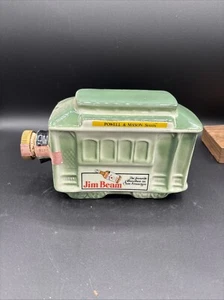 Jim Beam San Francisco Powell & Mason Street Trolley Car Decanter Green 7" long. - Picture 1 of 4