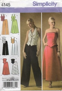2006 Evening Wear Sewing Pattern U-Pick Size 6-22 Simplicity 4145 OOP - Picture 1 of 3