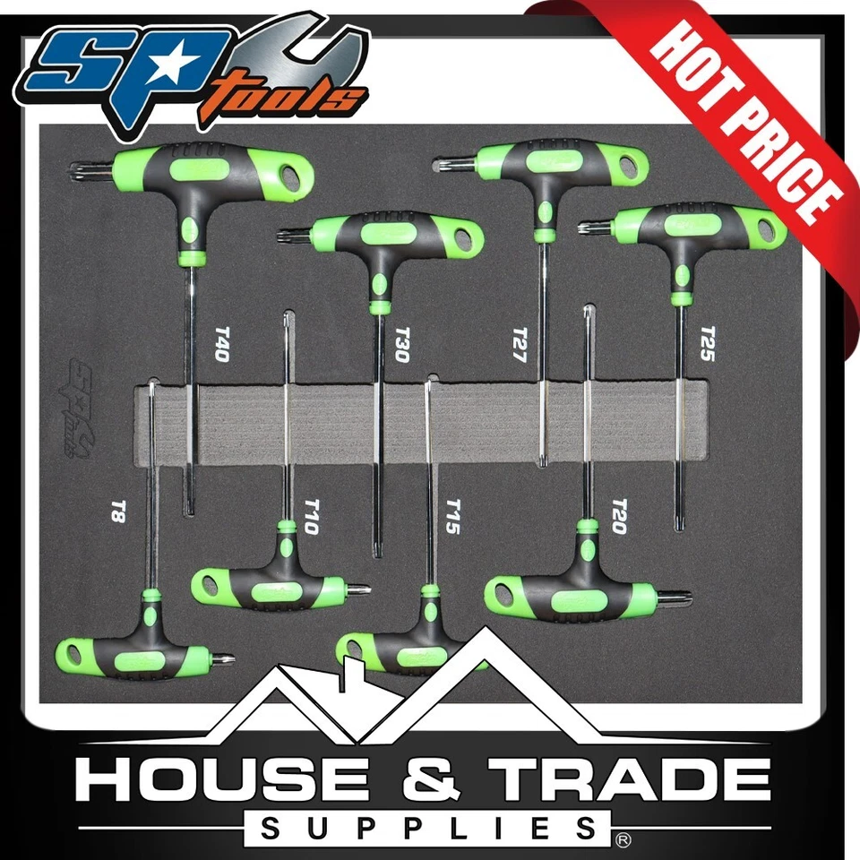 SP Tools Hex Key Set 8 Piece Torx T-Handle SP34708 - Image 1 of 2