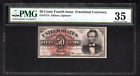 50 Cent Fourth Issue Fr 1374 Fractional Currency Pmg 35 - Choice Vf - V13