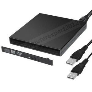 Gabinete de estuche externo delgado USB 2.0 para unidad grabadora de 12,7 mm IDE CD DVD ODD RW - Imagen 1 de 8