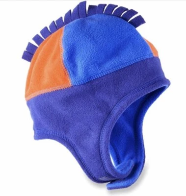 REI INFANTIL NIÑOS 6-12 MOS POLAR MOHAWK SOMBRERO DE COPA CON BARBIJO AZUL NARANJA NUEVO CON ETIQUETA Foto 1 de 3