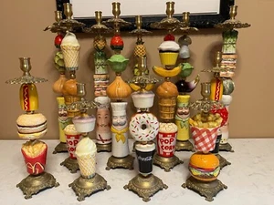 Kerzenhalter Neugier Montage Messing Vintage Salz Pfeffer Shaker - Bild 1 von 13
