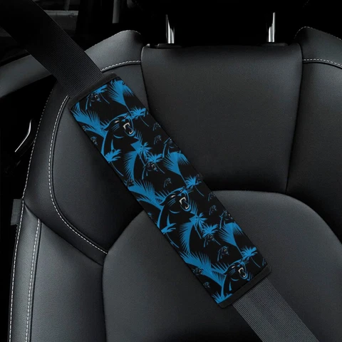 2pcs Carolina Panthers Car Seat Belt Pad Hawaii Print The Shoulder Pad Cover Cover