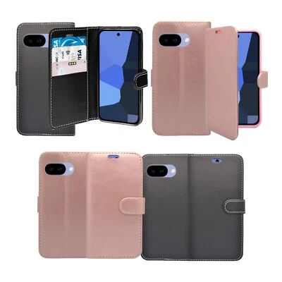 For Google Pixel 9a Phone Case Wallet Flip PU Leather Stand Card Slot Cover - Image 1 of 4