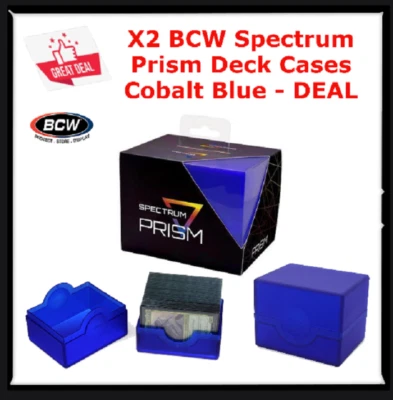 X2 Calidad BCW Cobalto AZUL Espectro Prisma Deck Mate Estuches Tarjetas Almacenamiento OFERTA  Foto 1 de 4