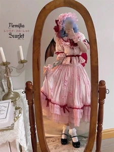 TouHou Project Remilia Scarlet Cosplay Costume Outfits Dress Women Halloween Set - Picture 1 of 12