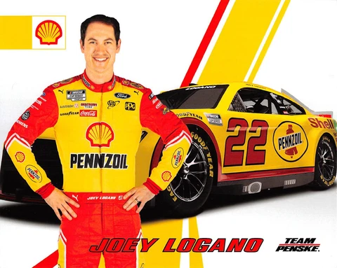 2022  JOEY LOGANO #22 PENNZOIL TEAM PENSKE NASCAR CUP SERIES HANDOUT / POSTCARD Cover