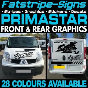 to fit NISSSAN PRIMASTAR MOTOCROSS GRAPHICS STICKERS CAMPER VAN DAY VAN SWB LWB - Picture 1 of 2