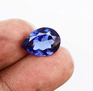 Anello Tanzanite Naturale Ciondolo Tanzanite Blu Pietra 10,15 Ct Taglio Trilione Anello - Foto 1 di 9