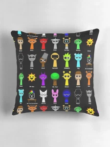 Sprunki Characters Pillow Cover Two Sides 16", 18", 20", Mod, Simon, Wenda, Game - Picture 1 of 3