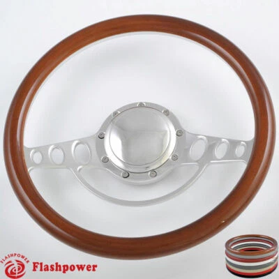 Volantes Billet 14" madera media envoltura Buick Cadillac Pontiac GTO Firebird Foto 1 de 4