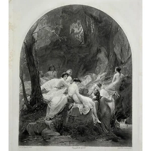 ORFEO - Original 1880 Antiguo Fotograbado Grabado Impresión - Goupil & Co - Imagen 1 de 2