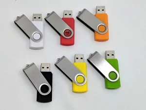 USB Flash Drive - Swivel - 2.0 - unbranded 512MB 1GB 2GB 8GB 16GB 32GB 128GB LOT - Picture 1 of 10