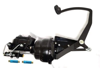 1955 年雪佛兰卡车黑色车架安装踏板动力制动增强盘盘套件 — 第 1/4 张图片