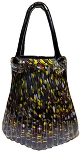 14" Murano Mouth Blown Block Purse Handbag Vase~ VINTAGE & FABULOUS!!!! - Picture 1 of 22