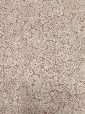 Cotton Quilting Fabric Tan Brown Paisley David Textiles 3 Yards x 44”  - Image 1 of 4