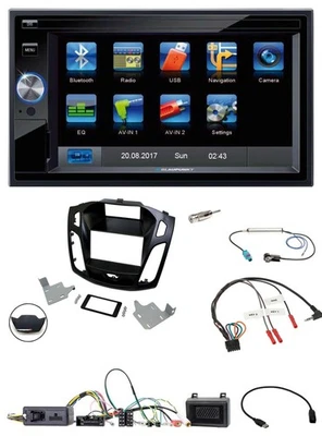 Blaupunkt Lenkrad USB Bluetooth TMC 2DIN Navigation für Ford Focus 2014-2018 - Bild 1 von 4