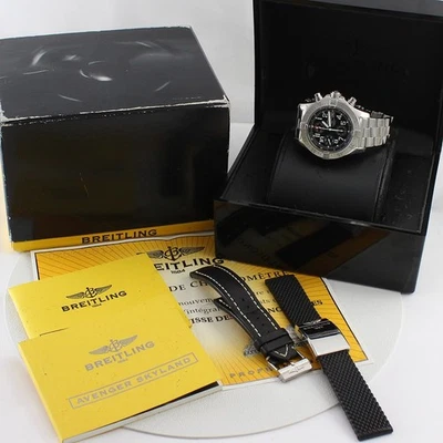 Breitling Chrono Avenger Skyland A13380 esfera negra acero con caja papeles Foto 1 de 4