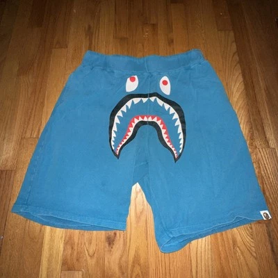 Pantalones Cortos Bape a Bathing Ape Shark Azul Sólido Para Hombre Talla XL Usados Foto 1 de 4
