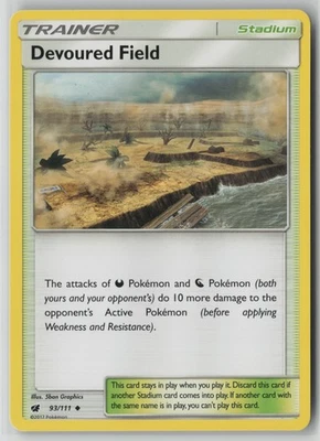 Devoured Field 93/111 Pokemon Crimson Invasion Uncommon Near Mint Card NM 2 - Image 1 of 2