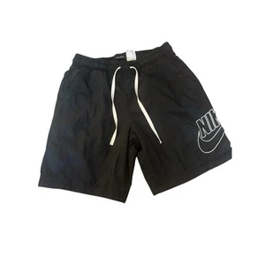Nike 100% Nylon Shorts Lined Lightweight Black Mens SIze L Black TAG Vintage Y2K - Picture 1 of 4